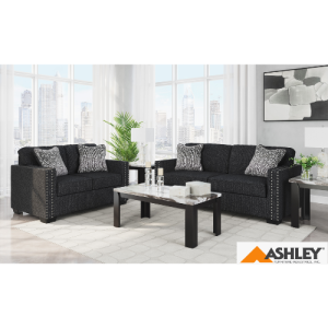 Jasmine Peaks Coal LED Sofa & Loveseat