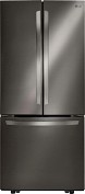 LG - 21.8 Cu. Ft. French Door Refrigerator - Black stainless steel