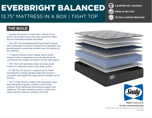 13.5" EverBright Balanced Full Mattress